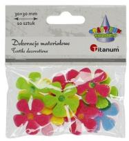 Opakowanie Filcowe kwiatki z pomponem w środku 30mm 10szt