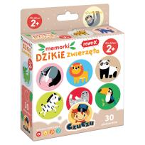 Okładka książki Gra Memorki Dzikie zwierzęta 2+