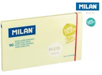 Opakowanie Karteczki samoprzylepne żółte Milan super sticky pastel 127 x 76, 90 sztuk