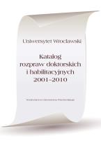 Okładka książki Katalog rozpraw doktorskich i habilitacyjnych 2001-2010