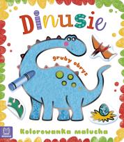 Okładka książki Kolorowanka malucha z grubym obrysem. Dinusie