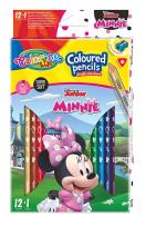 Opakowanie Kredki ołówkowe trójkątne Colorino Kids 13 kolorów 12 sztuk z temperówką Minnie