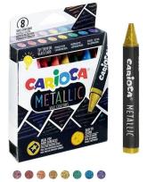 Opakowanie  Kredki świecowe metaliczne 8 kolorów CARIOCA