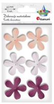 Opakowanie Kwiaty materiałowe pianka 3D 45 mm mix 6szt