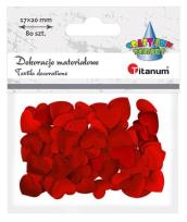 Opakowanie Materiałowe serca 20x17mm czerwone 80szt