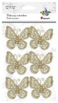 Opakowanie Motyle jutowe z koronką 48x45mm 6szt
