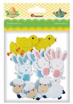Opakowanie Naklejki filcowe 3D kurczaczki, zające, owce 12szt