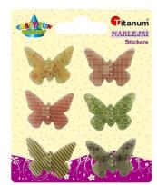 Opakowanie Naklejki foliowe 3D motyle 32x24mm mix 6szt