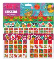 Opakowanie Naklejki papierowe 5 plansz wesołe owoce 300szt