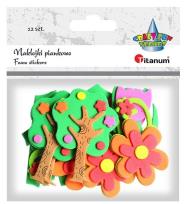 Opakowanie Naklejki piankowe 3D kwiatki, drzewa, trawa 12szt