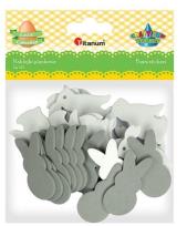 Opakowanie Naklejki piankowe Króliki szare, białe mix