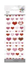 Opakowanie Naklejki wypukłe serca 55szt