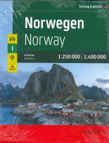 Okładka książki NORWEGIA ATLAS FB 1:250 000 - 1:400 000 WYD. 2