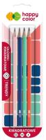 Opakowanie Ołówek kwadratowy Trendy HB 4szt HAPPY COLOR