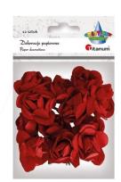 Opakowanie Papierowe róże na druciku czerwone 25mm 12szt