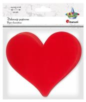 Opakowanie Papierowe serca czerwone 152x134 mm 12 szt