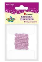 Opakowanie Perełki na sznurku 2,5mmx2m różowe