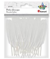 Opakowanie Piórka lotki 10-15cm białe 50szt