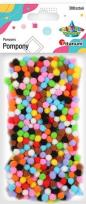 Opakowanie Pompony poliestrowe 7mm mix kolorów 380szt