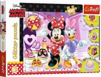 Opakowanie Puzzle 100 Glitter Minnie i błyskotki TREFL