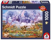 Opakowanie Puzzle 1000 Zwierzęta przy wodopoju G3