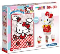 Opakowanie Puzzle 104 3D model Hello Kitty