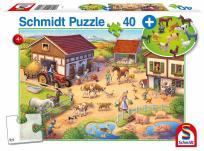 Opakowanie Puzzle 40 Farma + figurki zwierząt G3