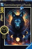 Opakowanie Puzzle 500 Świecące - Wilk i księżyce