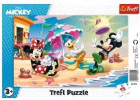 Opakowanie Puzzle ramkowe 15 Zabawy na plaży TREFL