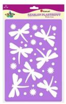 Opakowanie Szablon plastikowy A6 kwiaty, motyle mix fioletowy