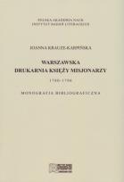 Okładka książki Warszawska drukarnia księży misjonarzy