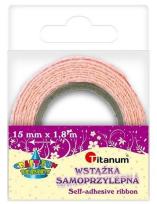 Opakowanie Wstążka bawełniana koronka 15mmx1,8m pudroworóżowa