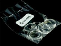 Opakowanie Znaczniki akryl transparentne okrągłe 15x3mm 10szt