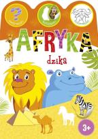 Okładka książki Afryka dzika. Zgadywanki, wyklejanki, kolorowanki