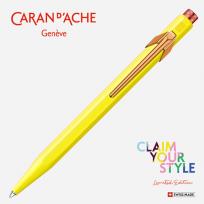 Opakowanie Długopis CARAN DACHE 849 Claim Your Style Ed2 Canary Yellow M w pudełku żółty