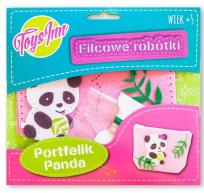 Opakowanie Filcowy portfelik Panda różowy
