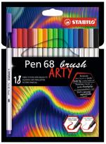 Opakowanie Flamastry Pen 68 brush Arty 18 kolorów STABILO
