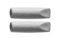 Okładka książki Gumka nakładka Grip 2001 szara 2szt FABER CASTELL