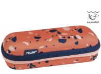 Opakowanie Piórnik Milan owalny usztywniany TERRAZZO II ECO pomarańczowy