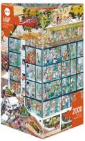 Opakowanie Puzzle 2000 Szalony szpital ( Puzzle+plakat)