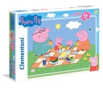 Opakowanie Puzzle 24 maxi super color Świnka Peppa 24028