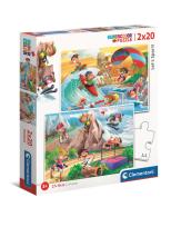 Opakowanie Puzzle 2x20 Super Kolor Let's Sport!