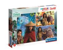Okładka książki Puzzle 3x48 super color Raya i ostatni smok 25259