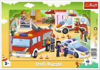 Opakowanie Puzzle ramkowe 15 Pojazdy interwencyjne TREFL