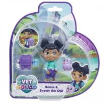 Opakowanie Super Vet Squad. Laleczka Robin i sowa Snowy
