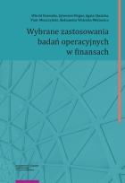 Okładka książki Wybrane zastosowania badań operacyjnych w finansach