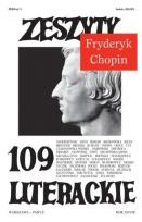 Okładka książki Zeszyty literackie 109 1/2010