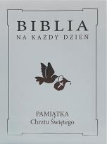 Okładka książki Biblia na każdy dzień. Chrzest srebro TW