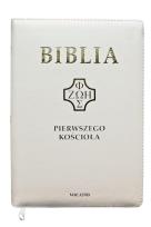 Okładka książki Biblia pierwszego Kościoła z paginat. biała