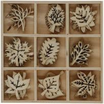 Opakowanie Drewniane dekoracje w pudełku mix 45szt